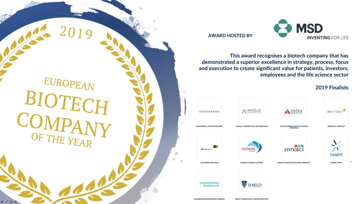 Vi är nominerade till ”Biotech company of the year”